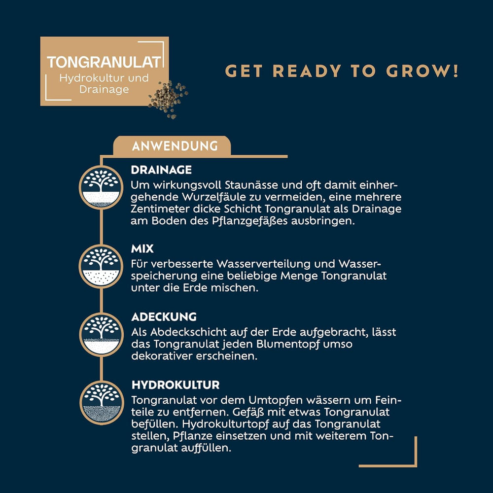 Westland Clay Granules, 5 L - Granulátum növények számára, ideális hidroponikához, vízelvezető szubsztrátumhoz vegyi adalékok nélkül, beltéri és kültéri használatra