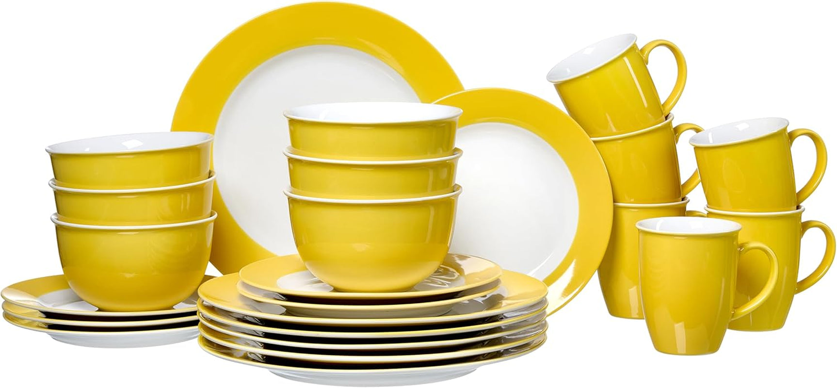 Ritzenhoff & Breker Kombiset Doppio, 24-Teilig, Grau Seturi vesela masa Naty Shop Gelb Kombiset