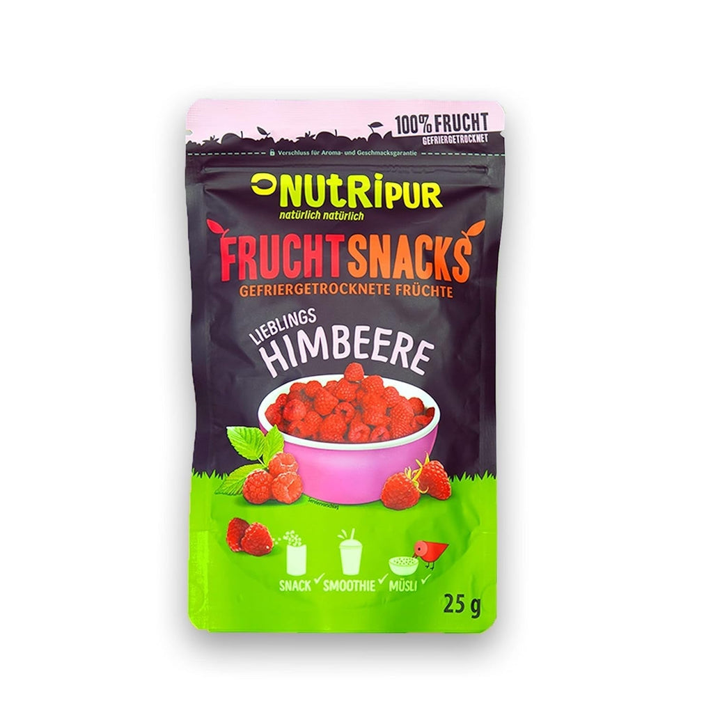 Fructe liofilizate: 100g zmeură liofilizată pentru smoothie bowls, muesli, toppinguri pentru terci - fructe de pădure liofilizate fără zahăr adăugat - fructe de pădure liofilizate - fructe de la NutriPur Produse deshidratate Naty Shop Titlu implicit