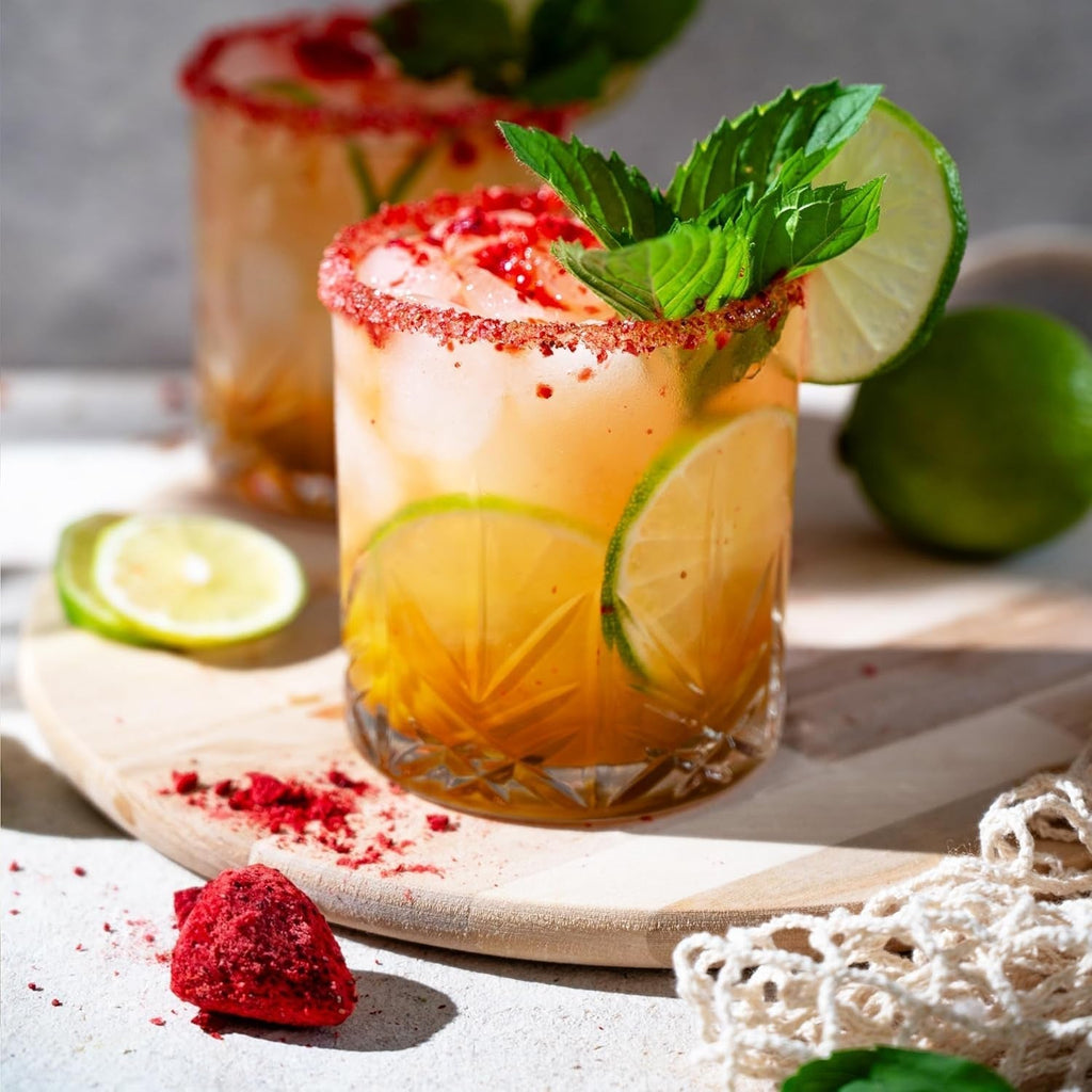 Fructe liofilizate BAM, 40 grame, fructe naturale, deserturi perfecte, aromă bogată (căpșuni) Produse deshidratate Naty Shop