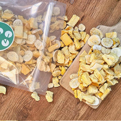 Fructe liofilizate Mix de fructe tropicale | XL 350g Ananas liofilizat Mango Banană Mix de fructe liofilizate | Fructe liofilizate Ananas Banană Mango Mix de fructe uscate | ZingyZoo Produse deshidratate Naty Shop
