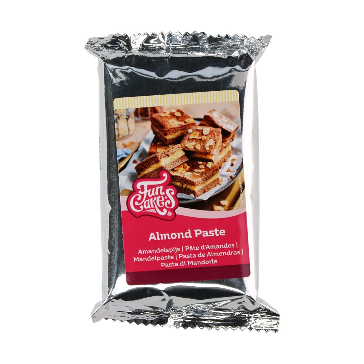 FunCakes pastă de migdale (1:1): Gust delicios, textură fină, ușor de întins, pastă de migdale, perfectă pentru prăjituri și biscuiți. Halal și fără gluten. 250 g (pachet de 2) Pasta de zahar Naty Shop 250 grame