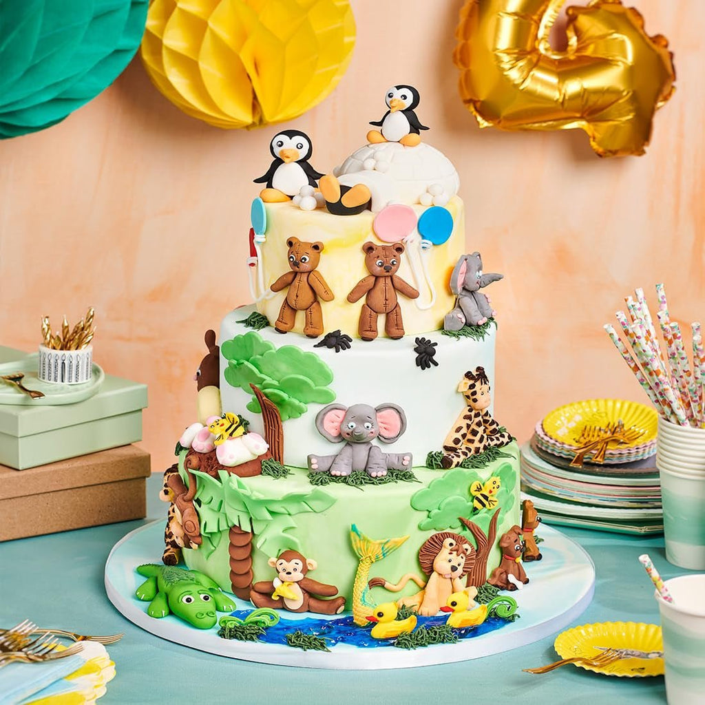 FunCakes Roll Fondant Elegant Ivory: ușor de utilizat, neted, flexibil, moale și pliabil, perfect pentru decorarea prăjiturilor, halal, kosher și fără gluten, 250 g Pasta de zahar Naty Shop