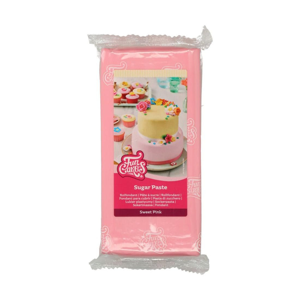 FunCakes Roll Fondant Sweet Pink: Ușor de utilizat, neted, flexibil, moale și pliabil, perfect pentru decorarea prăjiturilor, halal, kosher și fără gluten. 1 kg Pasta de zahar Naty Shop Default Title