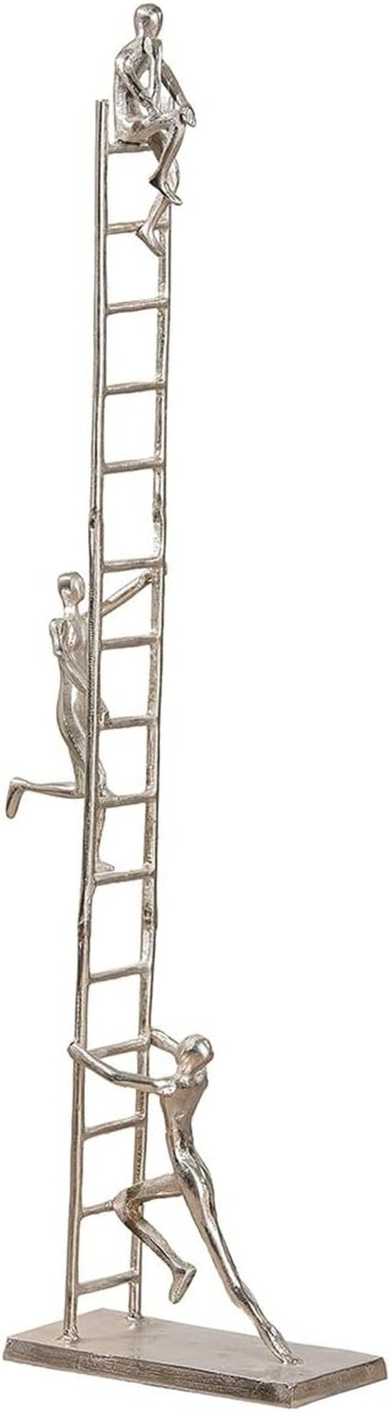 GILDE Deko große Figur Skulptur XXL - sculptură decorativă argintie realizată din aluminiu culoare: argintiu - decorare camera de zi cadou aniversare înălțime 114 cm Statuete si sculpturi Naty Shop