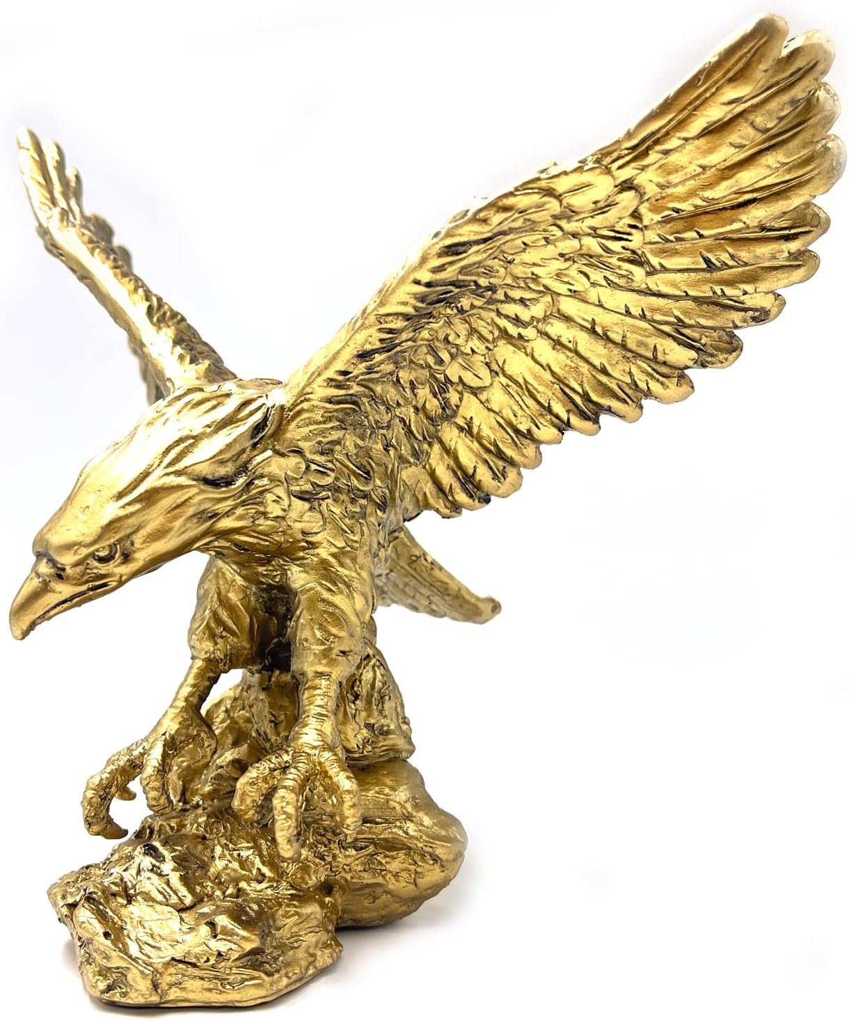 Golden Eagle Resin Ornaments Statue, Golden Eagle Sculptura Modern Home Office Figurine Decor Desktop Decoration (Golden 1) Statuete si sculpturi Naty Shop