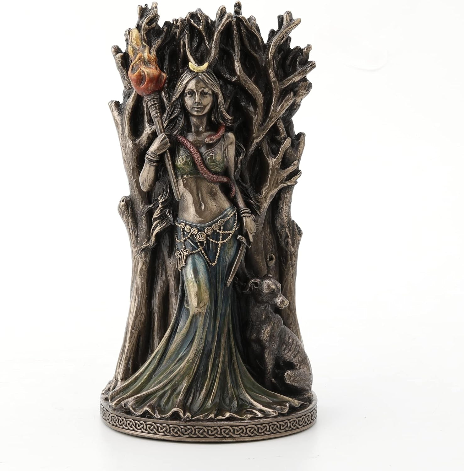 Hades zeu grec al lumii subterane cu statuie cu creier, 26,9 cm, rășină turnată la rece, finisaj bronz antic Statuete si sculpturi Naty Shop Aur 20 cm