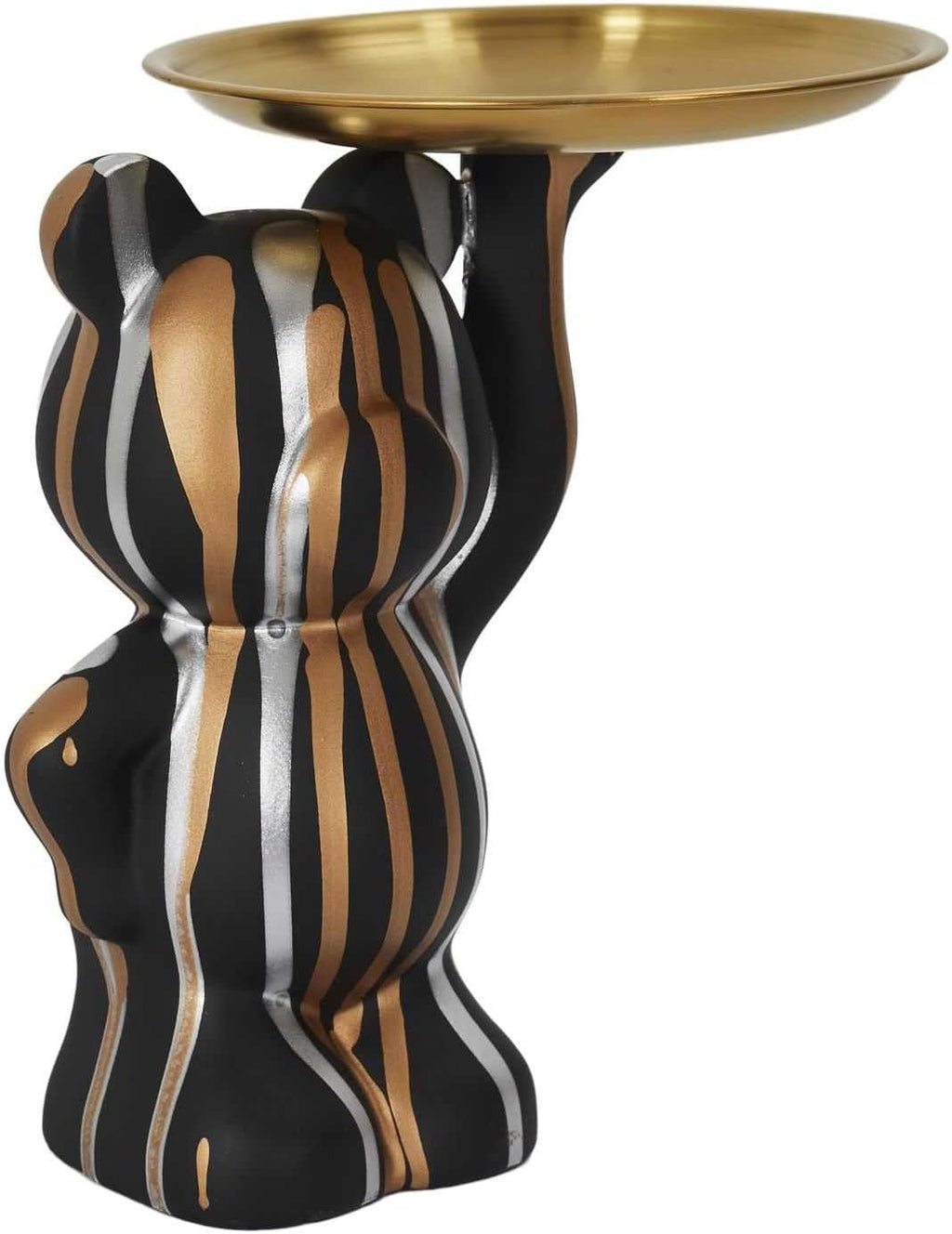 HOME DECO FACTORY, HD0160, Statuie astronaut cu buzunar gol negru, obiect decorativ modern și practic, design futurist, ideal pentru camera de zi sau birou, dimensiune: 20 cm, culoare: negru și auriu Statuete si sculpturi Naty Shop Negru. Auriu. Argint Noir, Or, Argent