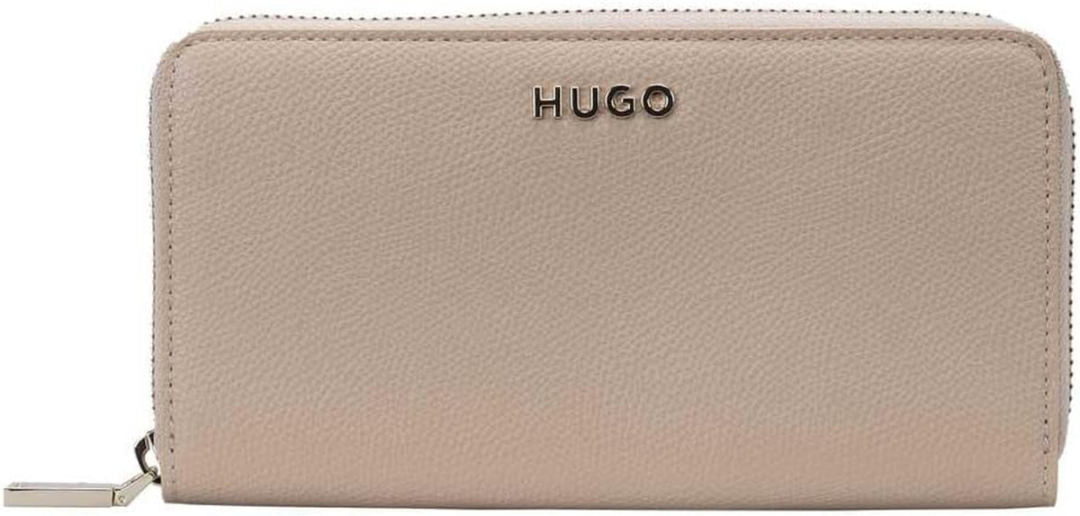 HUGO Ladies Chris Ziparound R. Zip_Around_Wallet Portofel Femei Naty Shop Bej închis O mărime se potrivește tuturor