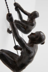 JOTEX Feminin Climbers Figurine decorative, pachet de 2, maro ruginiu Statuete si sculpturi Naty Shop