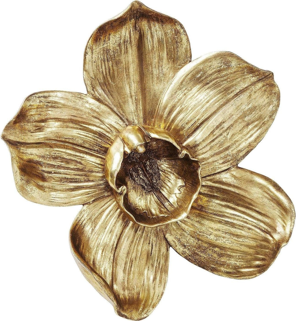 Kare Design decor de perete Orhidee, alb, XL, decor de perete, aspect floare de orhidee, handmade, 25x24x7 cm (h/w/d) Statuete si sculpturi Naty Shop Aur 40L X 3B Cm