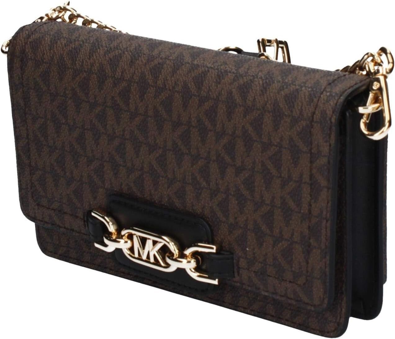 Michael Kors Women Sm Phn CHN Xbody Bag, Brown/Blk Genti Femei Naty Shop