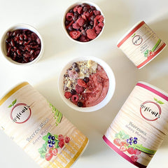 myfruits mix de fructe de pădure, 300g, mix de fructe și fructe de pădure liofilizate, fără zahăr adăugat, căpșuni, zmeură, coacăze roșii, mix de fructe uscate Produse deshidratate Naty Shop