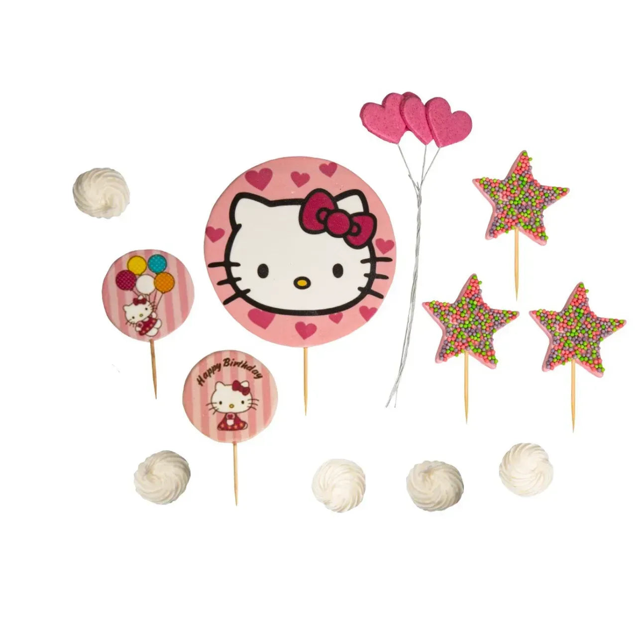 12 db ehető díszkészlet, Hello Kitty