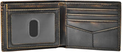 Portofel bifold din piele Fossil Wade pentru bărbați 11,43 cm L x 1,905 cm l x 8,89 cm H Portofel Barbati Naty Shop