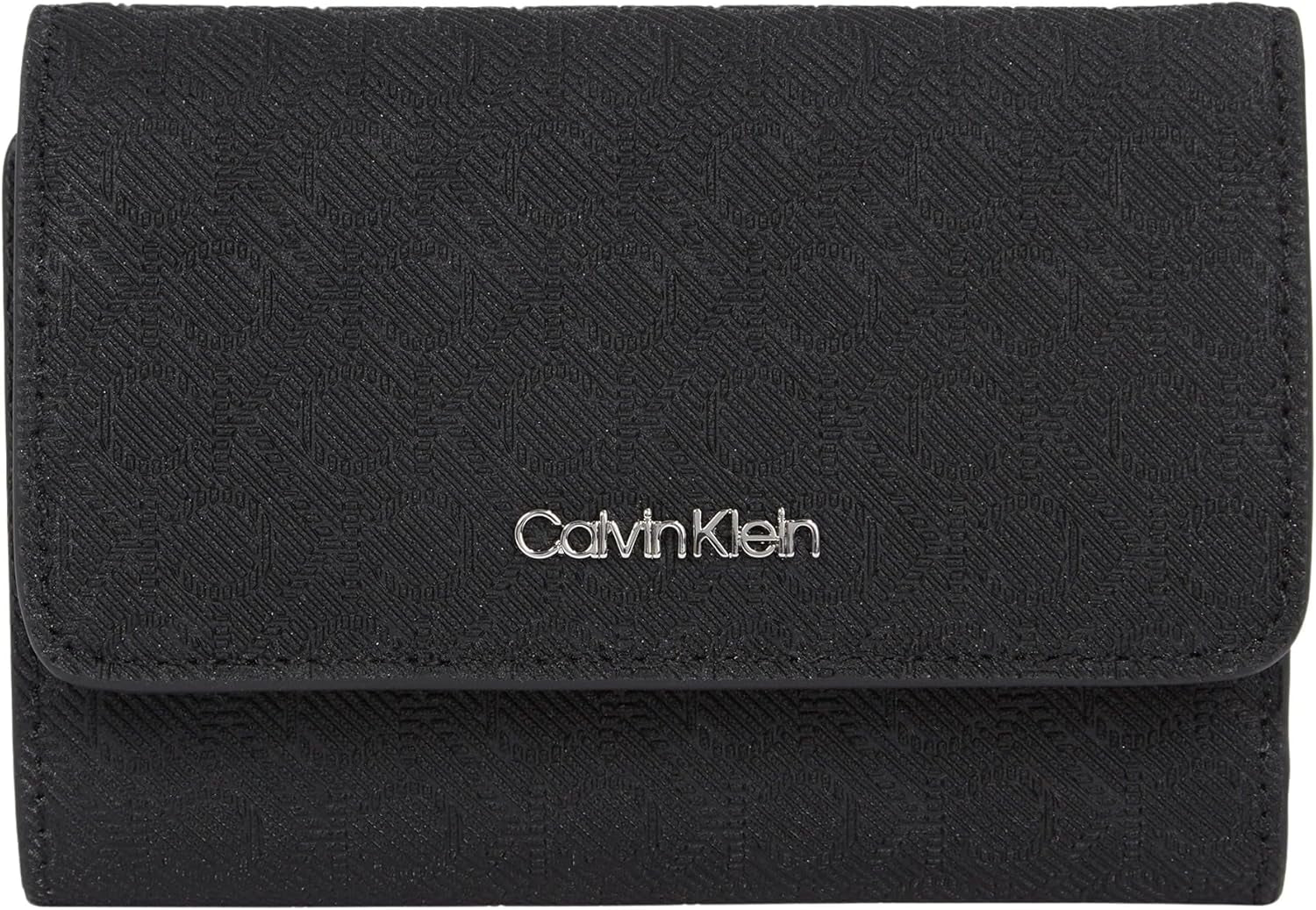 Portofel de damă Calvin Klein Must Small Trifold Mono Klein, negru (Black Mono), mărime unică Portofel Femei Naty Shop Titlu implicit