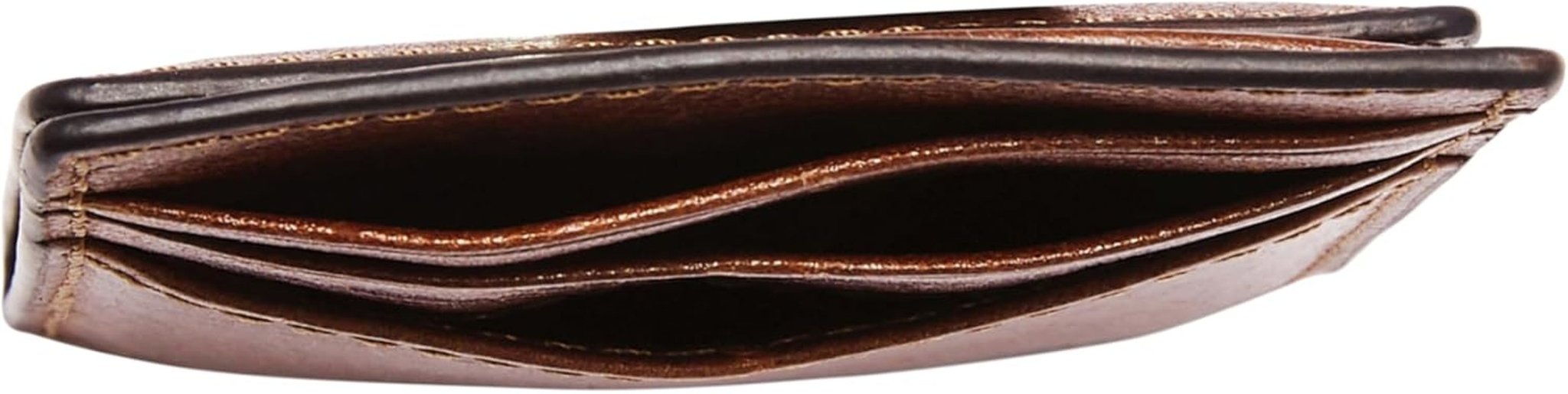 Portofel Fossil pentru bărbați Andrew, portcard din piele coniac 7,2 cm L x 0,5 cm l x 10 cm H ML4173222 Portofel Barbati Naty Shop