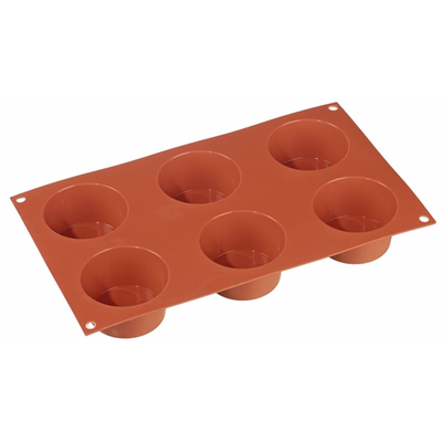 Szilikon muffin forma, 6 üreges