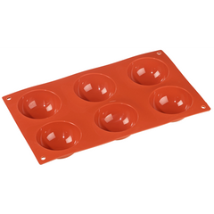 Forma szilikon félgömbök 79 x 29 x 30 mm, 6 üreg