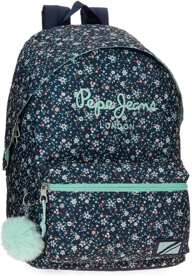 Rucsac școlar Pepe Jeans Alenka cu troler, albastru, 30 x 40 x 12 cm, poliester, 14,4 l, albastru, rucsac școlar cu troler Rucsacuri si ghiozdane premium Naty Shop Rucksack 42