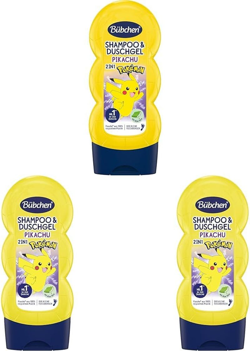 Șampon și gel de duș pentru copii, Pokémon Pikachu Edition, 230 ml (pachet de 3) Copii - Baie si Skincare Naty Shop 230 Ml (pachet de 3)