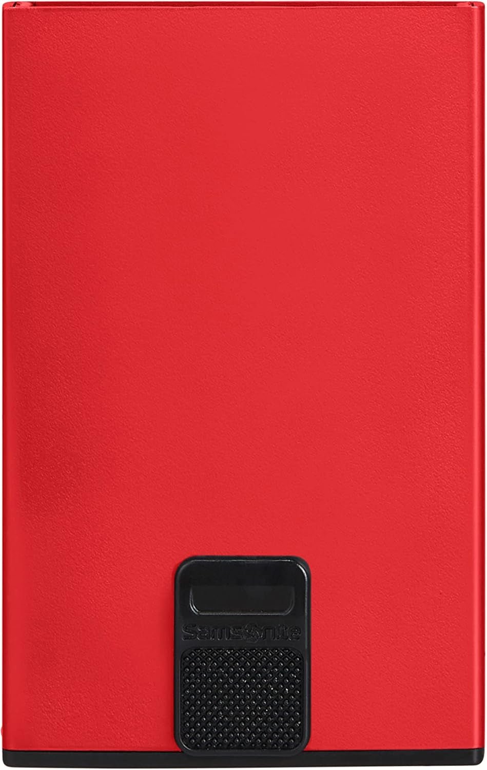 Samsonite Alu Fit SLG - Geantă pentru carduri, 10,2 cm, roșu (roșu) Portofel Barbati Naty Shop