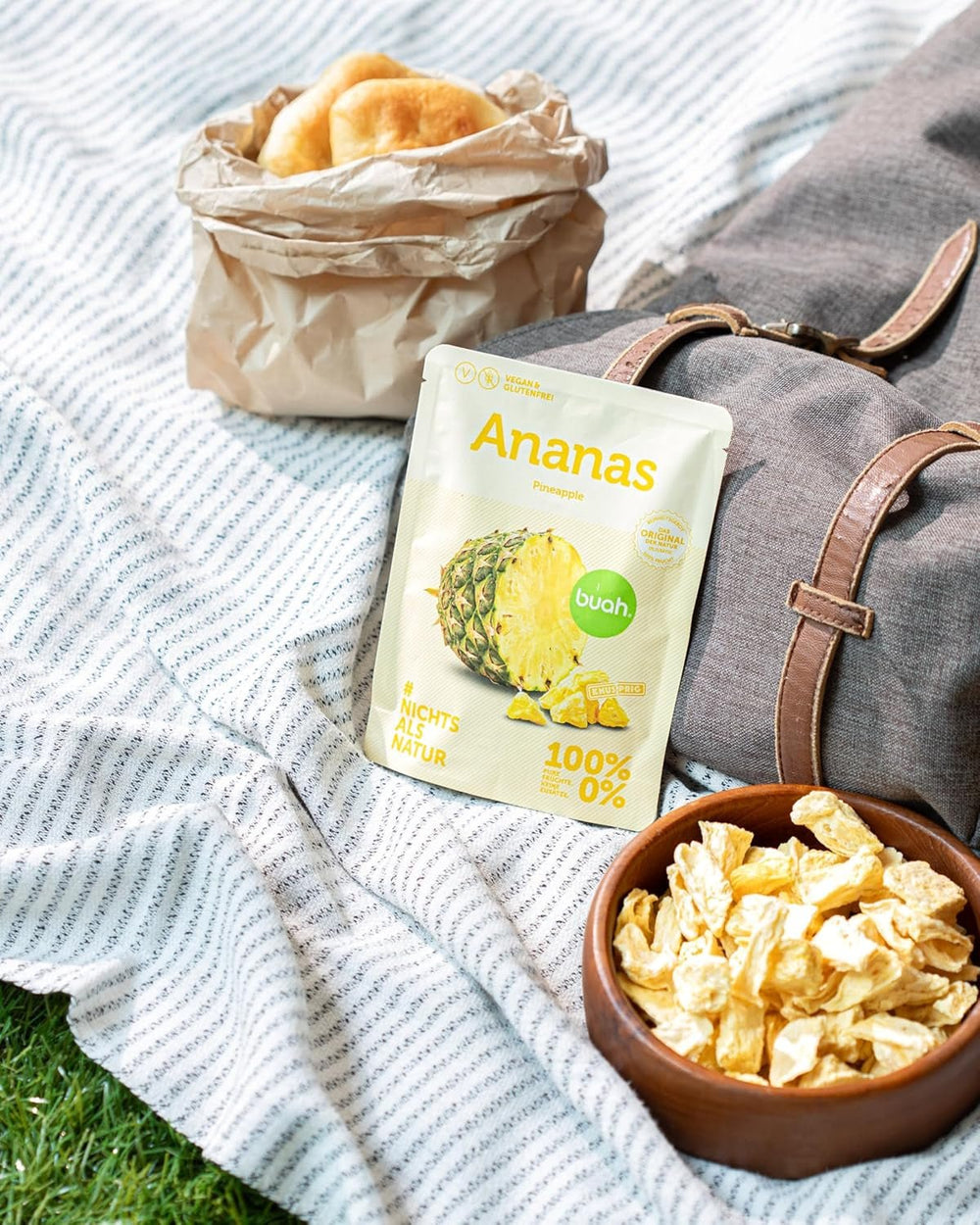 Set de degustare de fructe liofilizate BUAH® | Gustare perfectă de chipsuri crocante din fructe | Alternativă de dulciuri fără zahăr adăugat, toppinguri pentru terci | Vegan Fără gluten Produse deshidratate Naty Shop