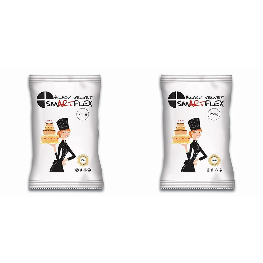SmartFlex Fondant Black Velvet, 250 g (pachet de 2) Pasta de zahar Naty Shop Default Title