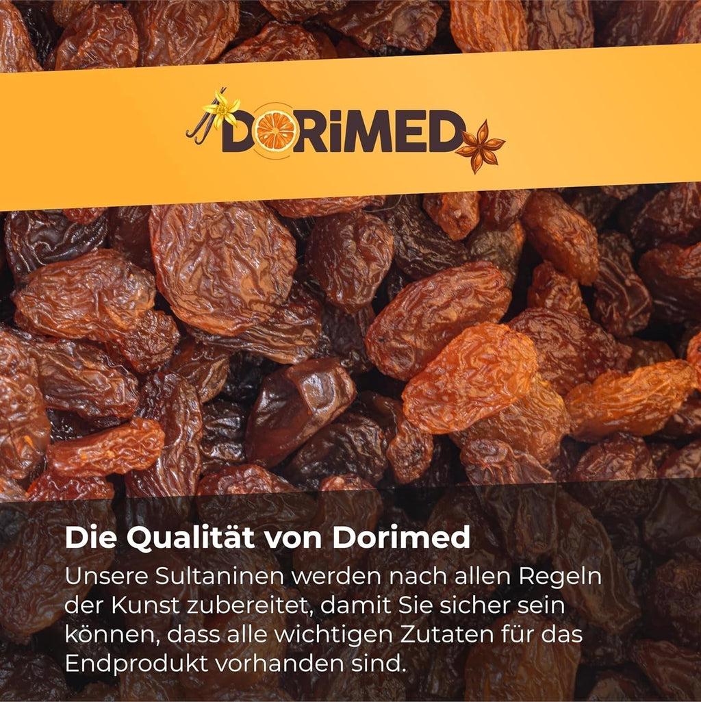 Stafide Sultanas 1kg | Stafide Smyrna | Stafide uscate Sultanas originare din Izmir | 100% de origine turcă | Snacks-uri de calitate | în Fibre dietetice din struguri uscați | Produse deshidratate Naty Shop