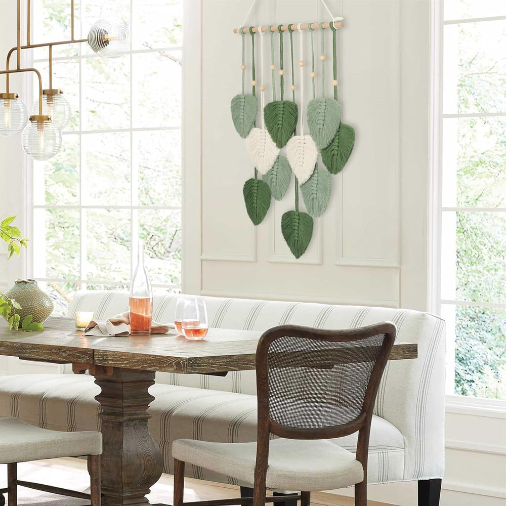 Tapiserie franghie bumbac facuta manual plante decorative nunta Casa - Accesorii si Decoratiuni Naty Shop