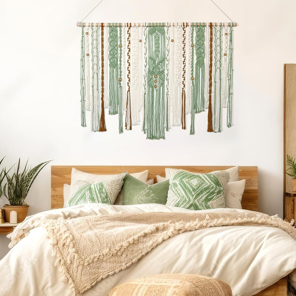 Tapiserie lomohoo mare deco verde estetic tesute Casa - Accesorii si Decoratiuni Naty Shop