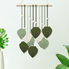 Tapiserie margele lemn frunze verzi carlig Casa - Accesorii si Decoratiuni Naty Shop Default Title