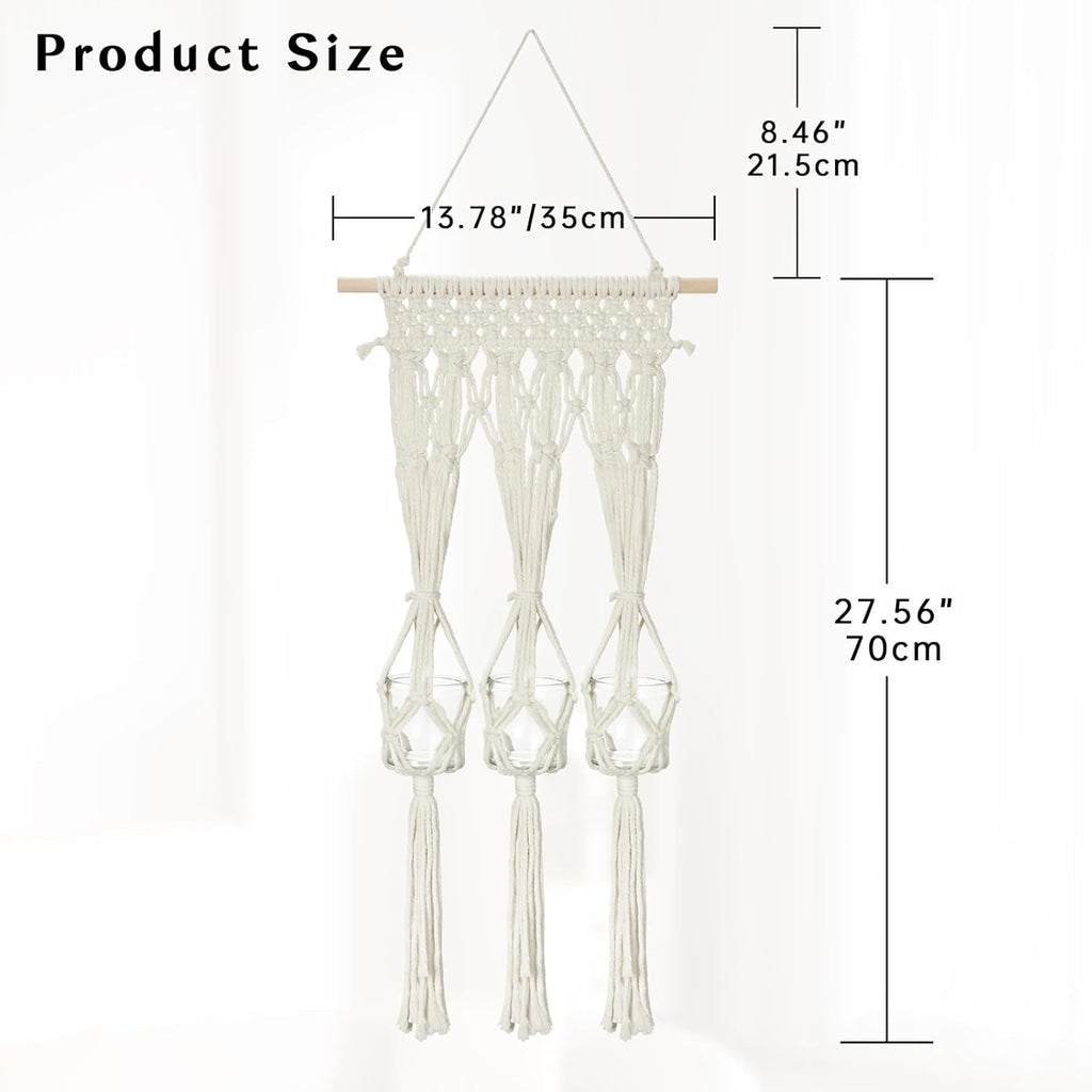 Tapiserie raft suporturi lumanari din sticla realizat Casa - Accesorii si Decoratiuni Naty Shop