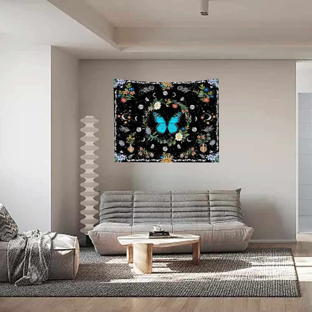 Tapiserie tapiterie fluturi verzi tesatura periata Casa - Accesorii si Decoratiuni Naty Shop