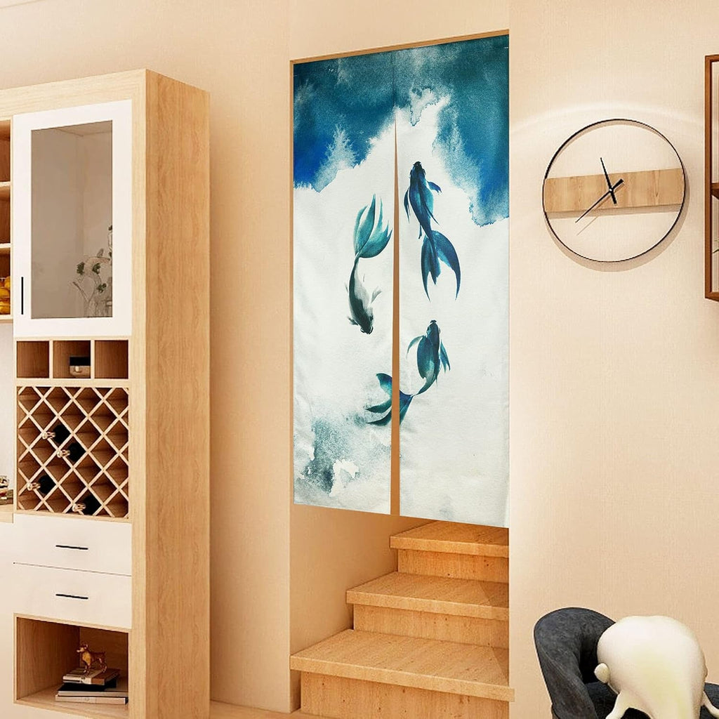 Tapiserie traditionala stil chinezesc pictura cerneala groasa noren Casa - Accesorii si Decoratiuni Naty Shop