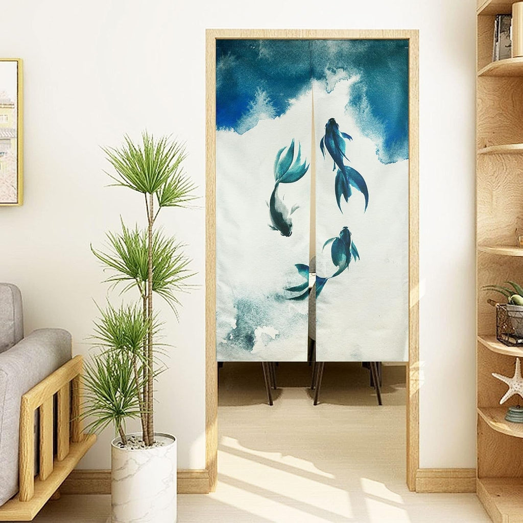 Tapiserie traditionala stil chinezesc pictura cerneala groasa noren Casa - Accesorii si Decoratiuni Naty Shop