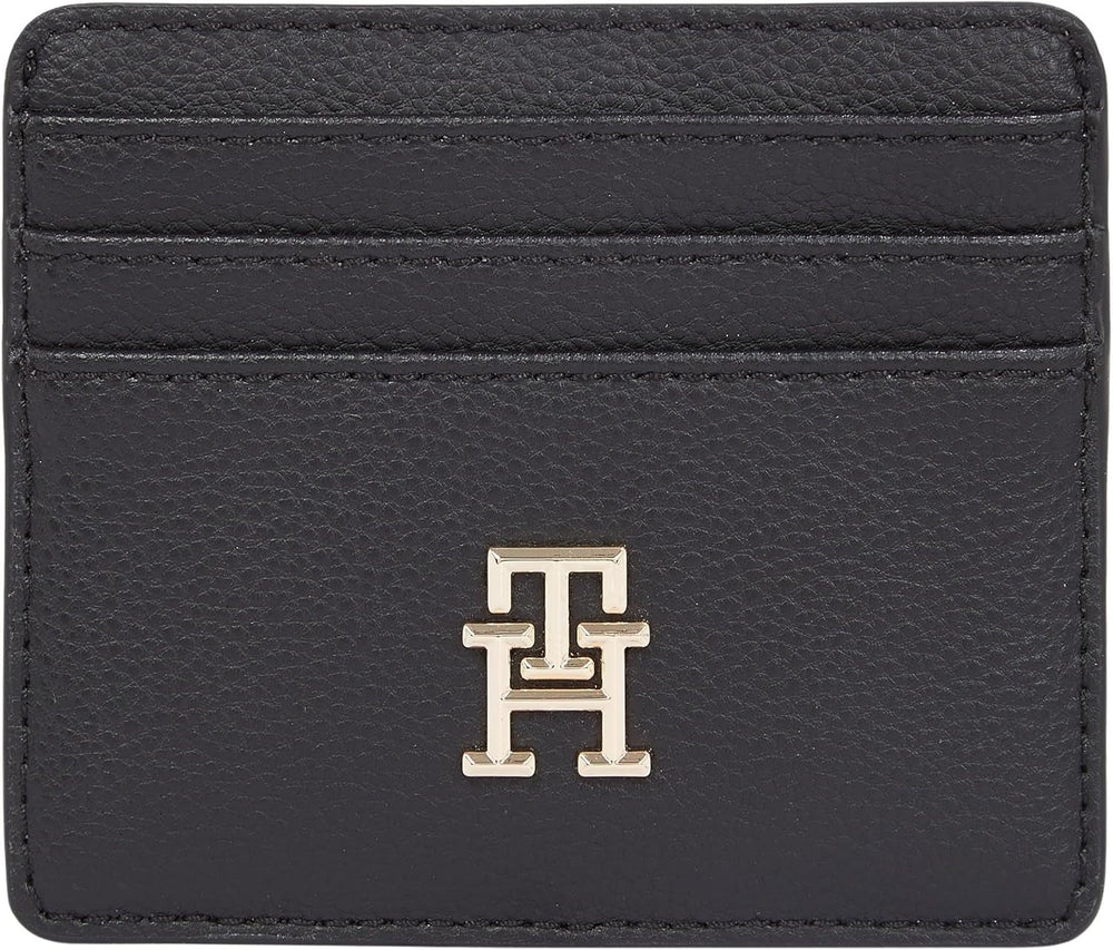 Tommy Hilfiger ladies card holder Soft Logotape Small, negru, o mărime Portofel Femei Naty Shop Titlu implicit