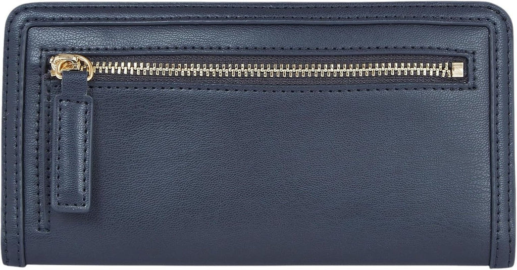 Tommy Hilfiger TH MONOTYPE LARGE SLIM WALLET Portofel pentru femei, Blue (Space Blue), OS Portofel Femei Naty Shop