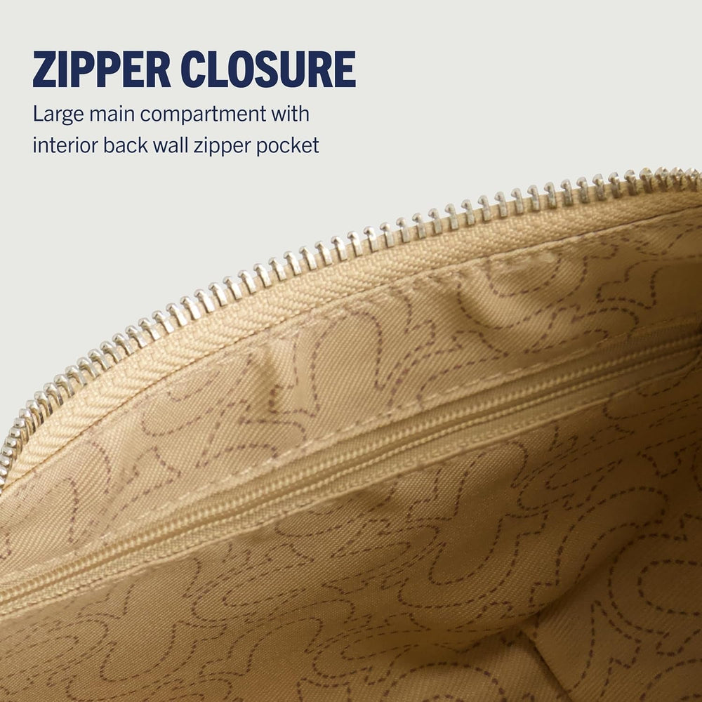 True Religion Women's Shoulder Bag Purse, Crescent Hobo Handbag cu curea detașabilă reglabilă și logo-ul Horseshoe Genti Femei Naty Shop